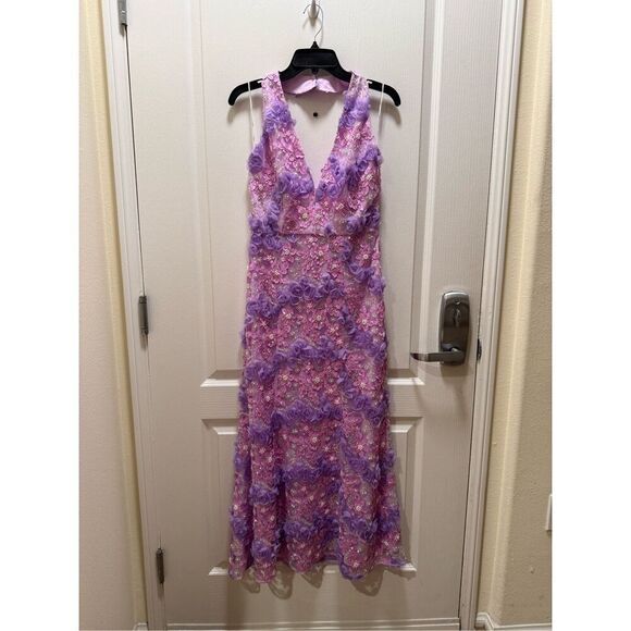 Elliatt Vonni Halter Midi Dress in Purple weddings Guest Party Dinner size S NWT - Picture 5 of 6